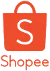 A imagem apresenta o logotipo da Shopee: uma sacola de compras laranja estilizada com um grande "S" branco no centro. Logo abaixo, o nome Shopee aparece em laranja, escrito em uma fonte moderna e elegante. O fundo da imagem é transparente. Esta descrição foi adaptada para uso no portal da Tecnogera.