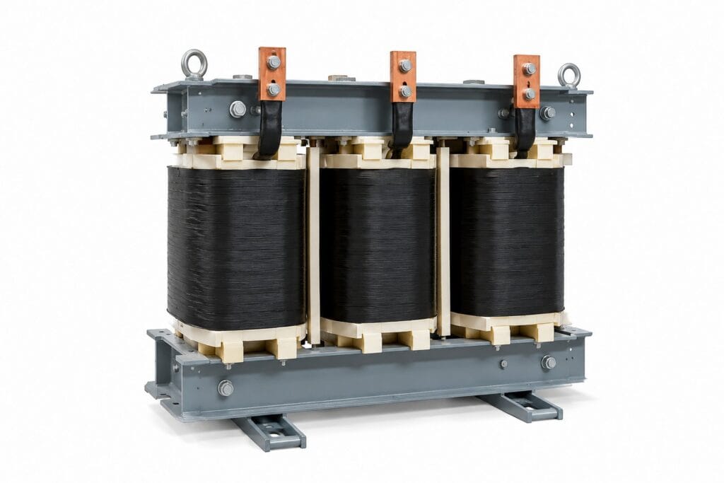 Reator elétrico utilizado em aplicações de energia, contribuindo para o controle e a estabilidade de sistemas elétricos.