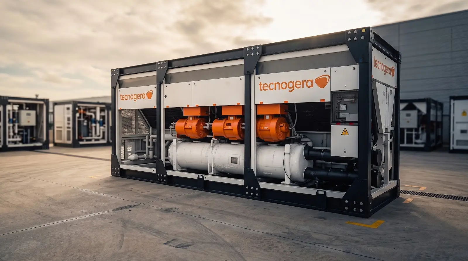 Chiller da Tecnogera em pátio industrial