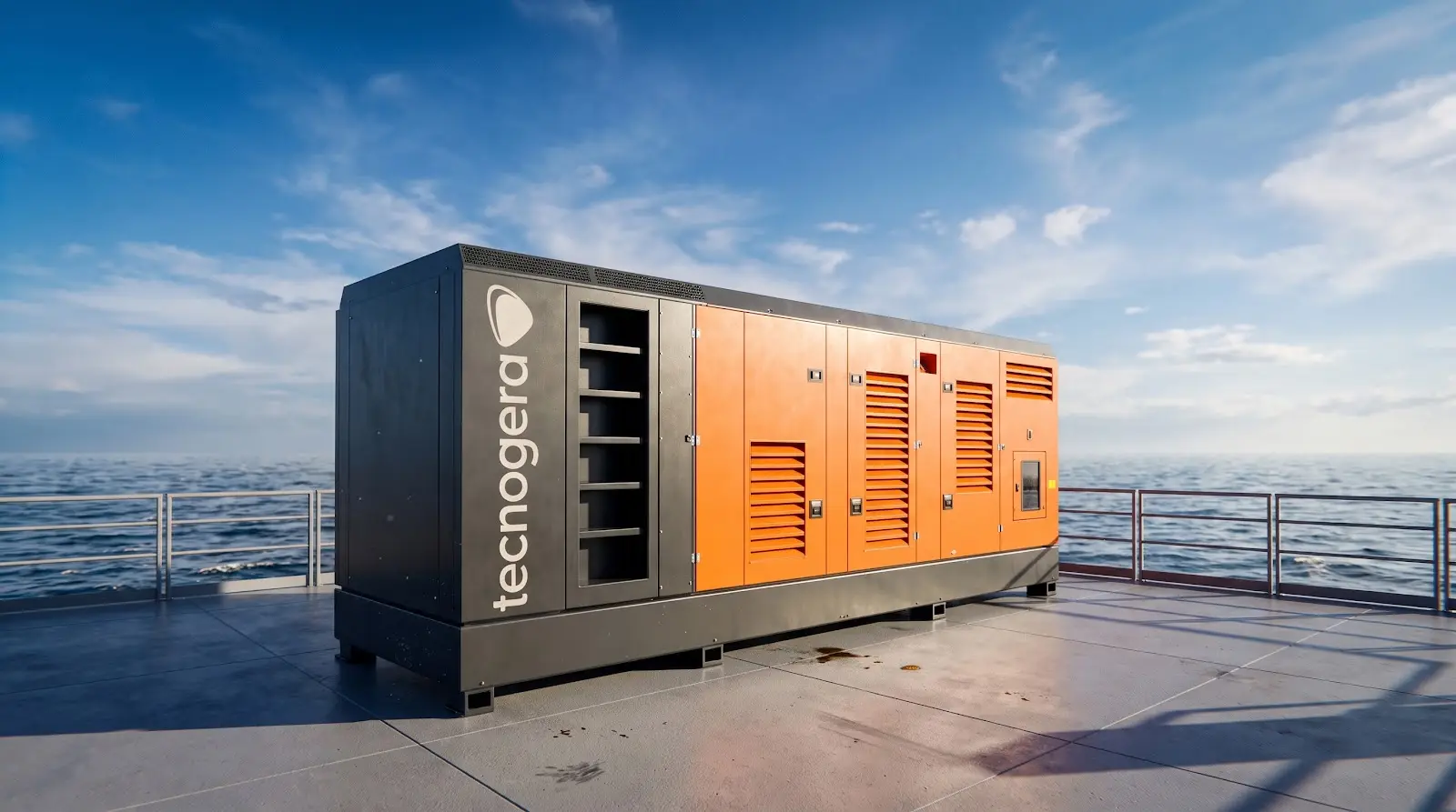 Compressor de ar da Tecnogera em plataforma