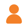 Ícone laranja de usuário em fundo cinza claro, usado no portal Tecnogera como avatar padrão de perfil simplificado. Ícone laranja de usuário em fundo cinza claro, usado no portal Tecnogera como avatar padrão de perfil simplificado.